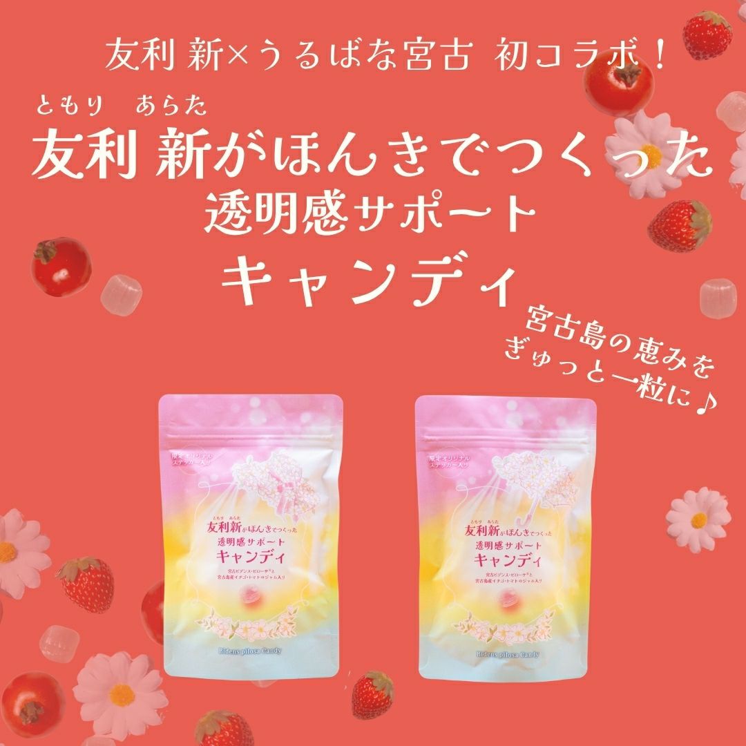 【あめりかざりがみ】アイリーヌ　2本 友利新がほんきでつくった透明感サポートキャンディ4個セット | URUBANA